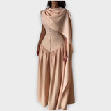 Thalia – Robe longue drapée style déesse