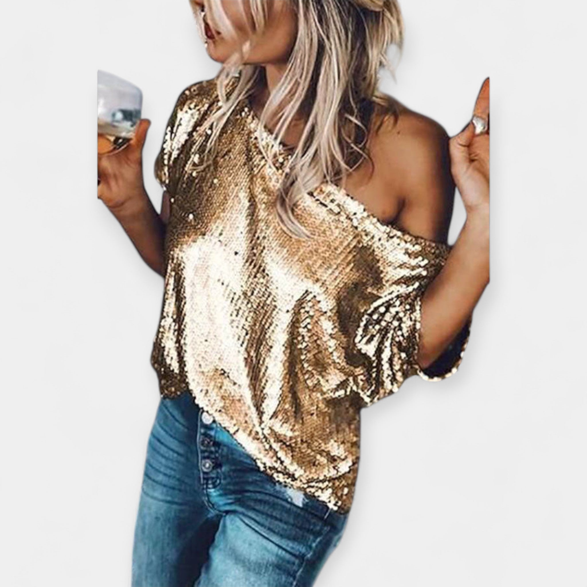 Chemisier orné de sequins