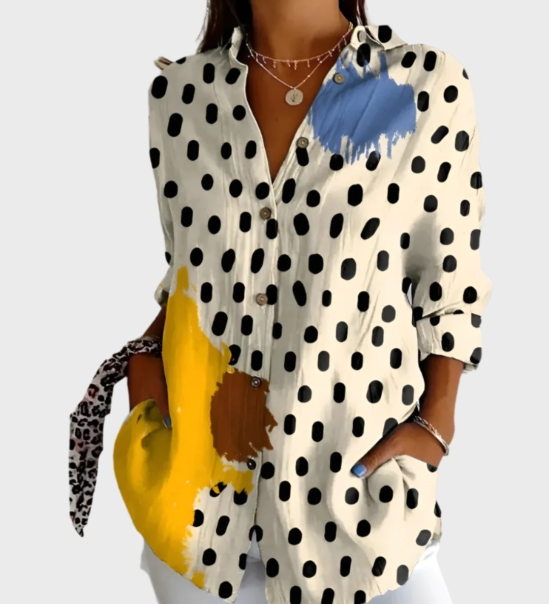 Chemisier en coton à motif floral