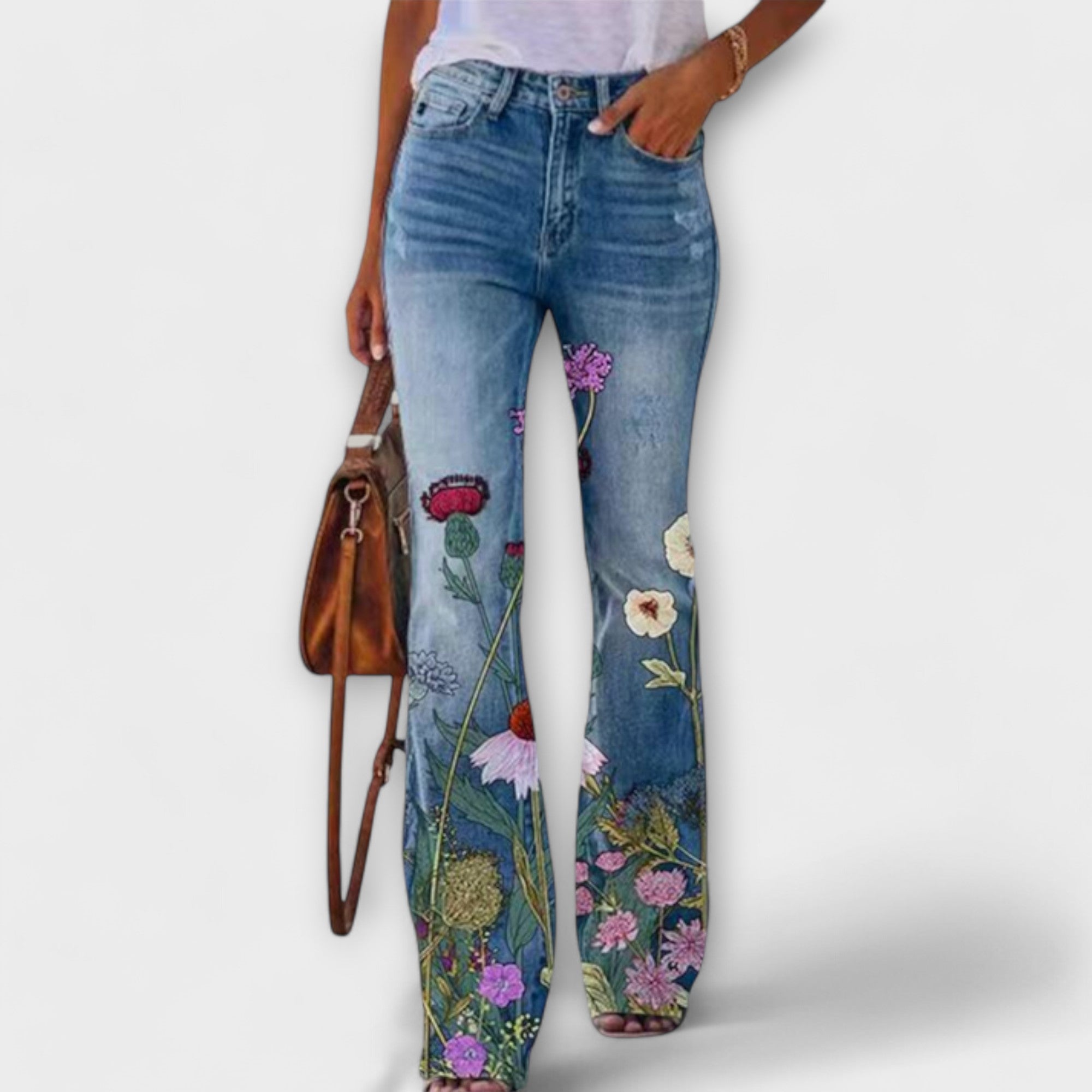 pantalon fleuri