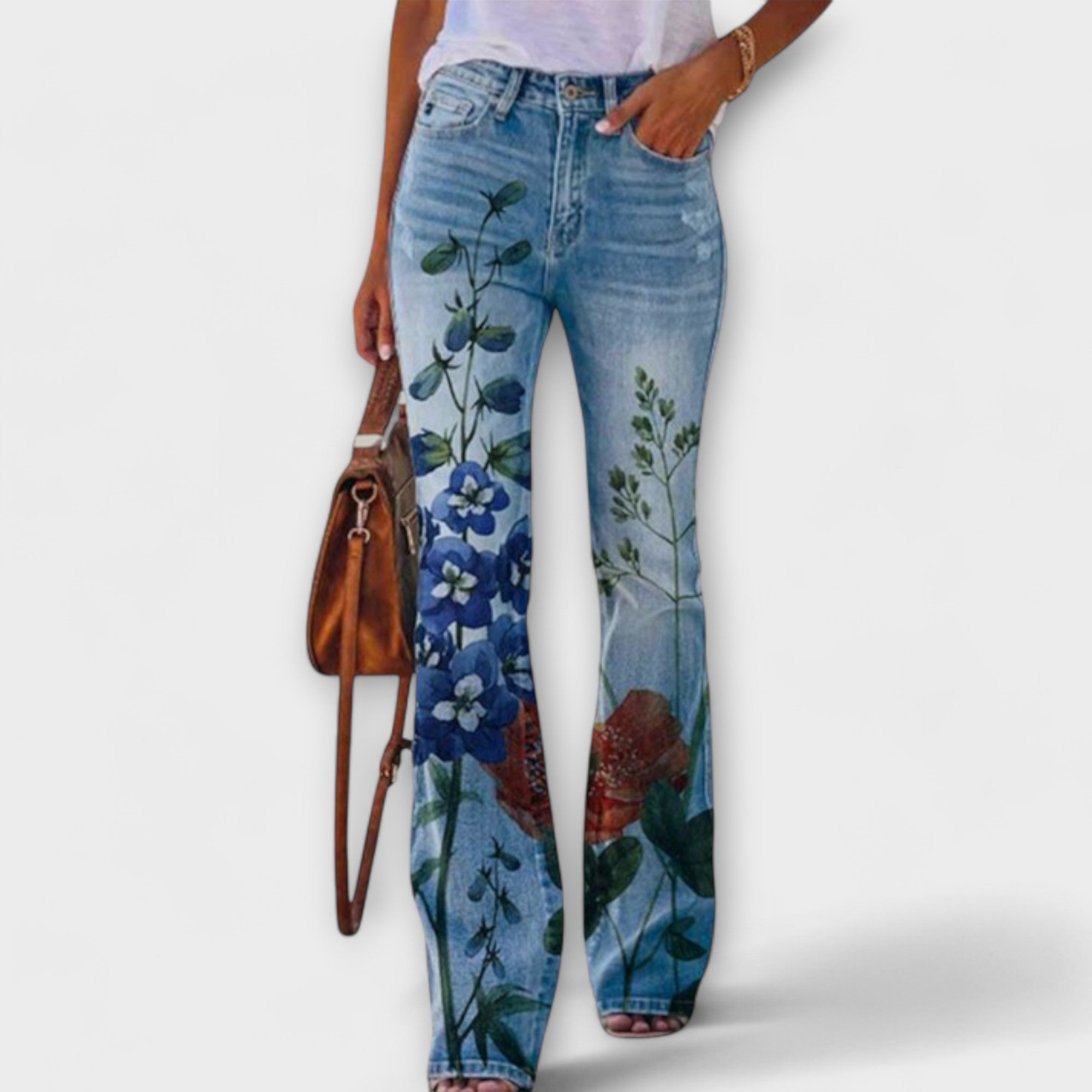 pantalon fleuri