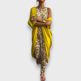 Robe longue avec cardigan