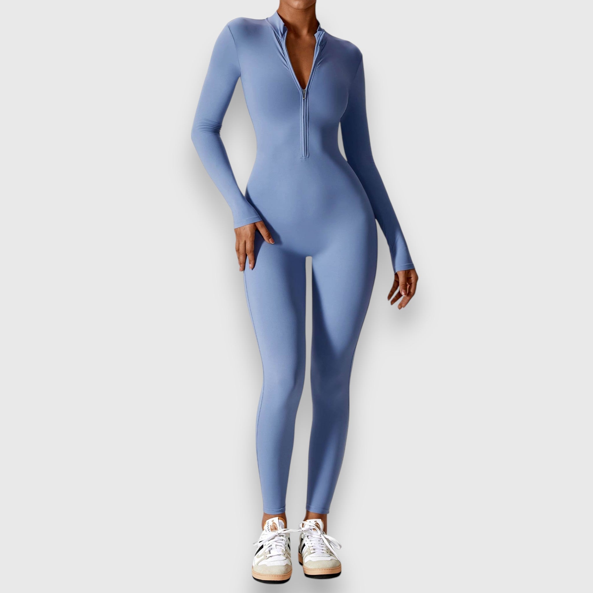 Eliana – Combinaison longue à col montant avec fermeture zippée