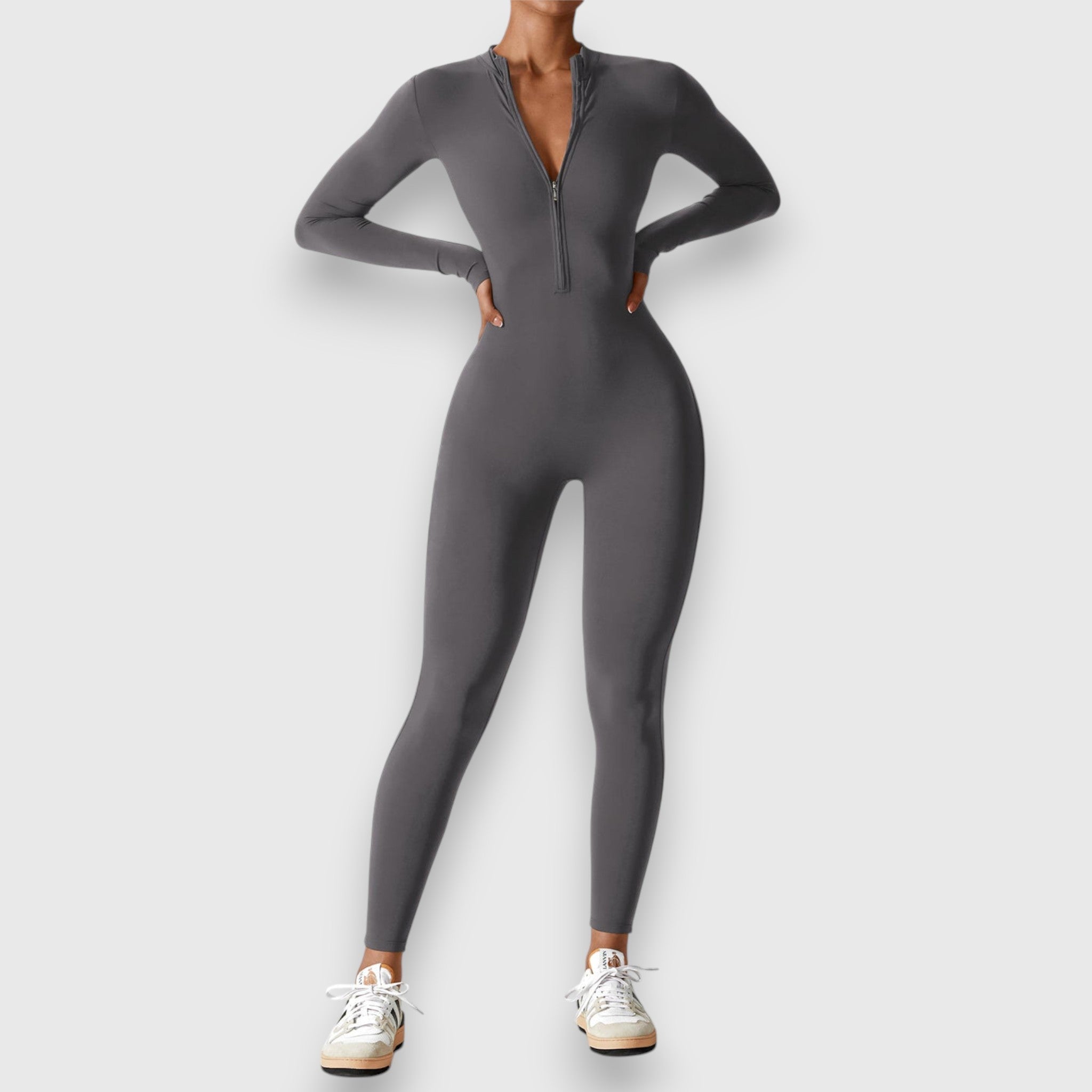 Eliana – Combinaison longue à col montant avec fermeture zippée