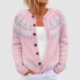 Gilet ample en maille à motifs