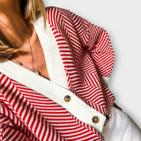 Chevron Knit Button Cardigan