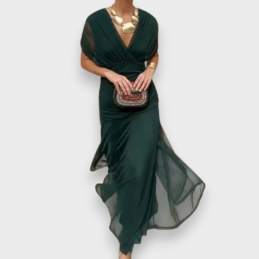 Malia | Robe élégante à col en V