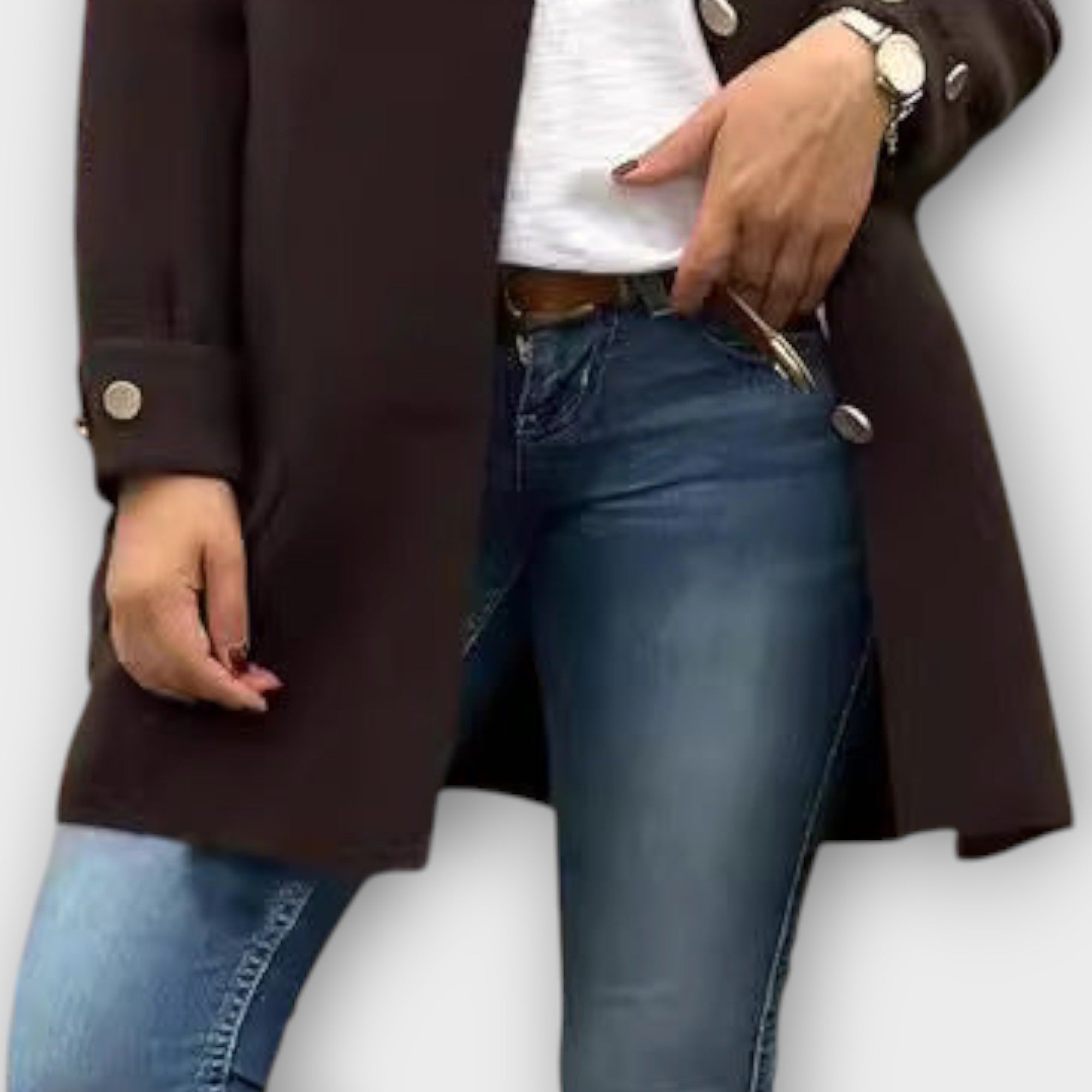 Marion – Manteau mi-long boutonné