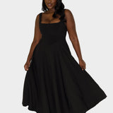 Elenya – Robe midi aérienne aux lignes épurées