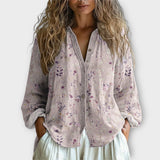 Chemisier décontracté à boutons sur le devant avec détails artistiques