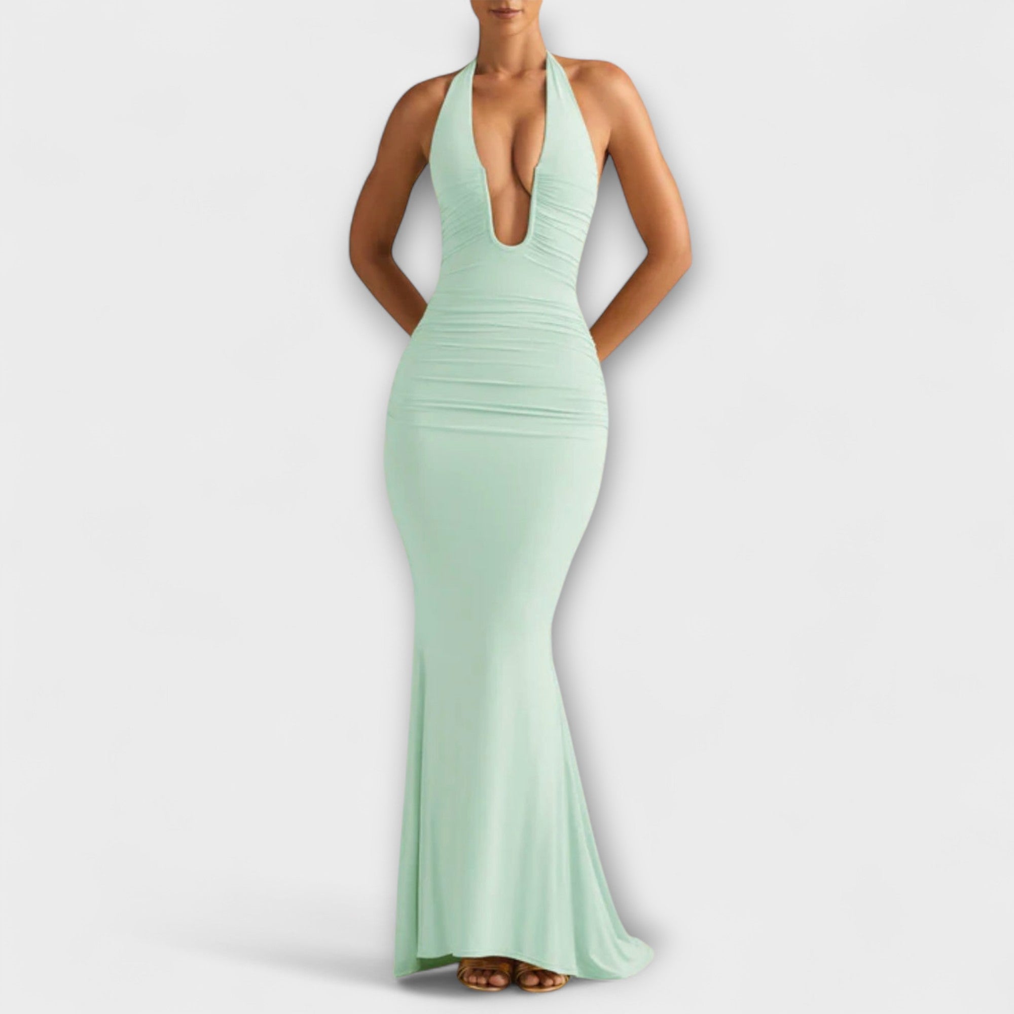 Aveline – Robe de gala dos nu à décolleté spectaculaire