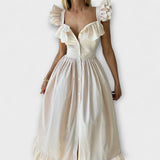 Clarisse – Robe d’été à détails plissés et volantés