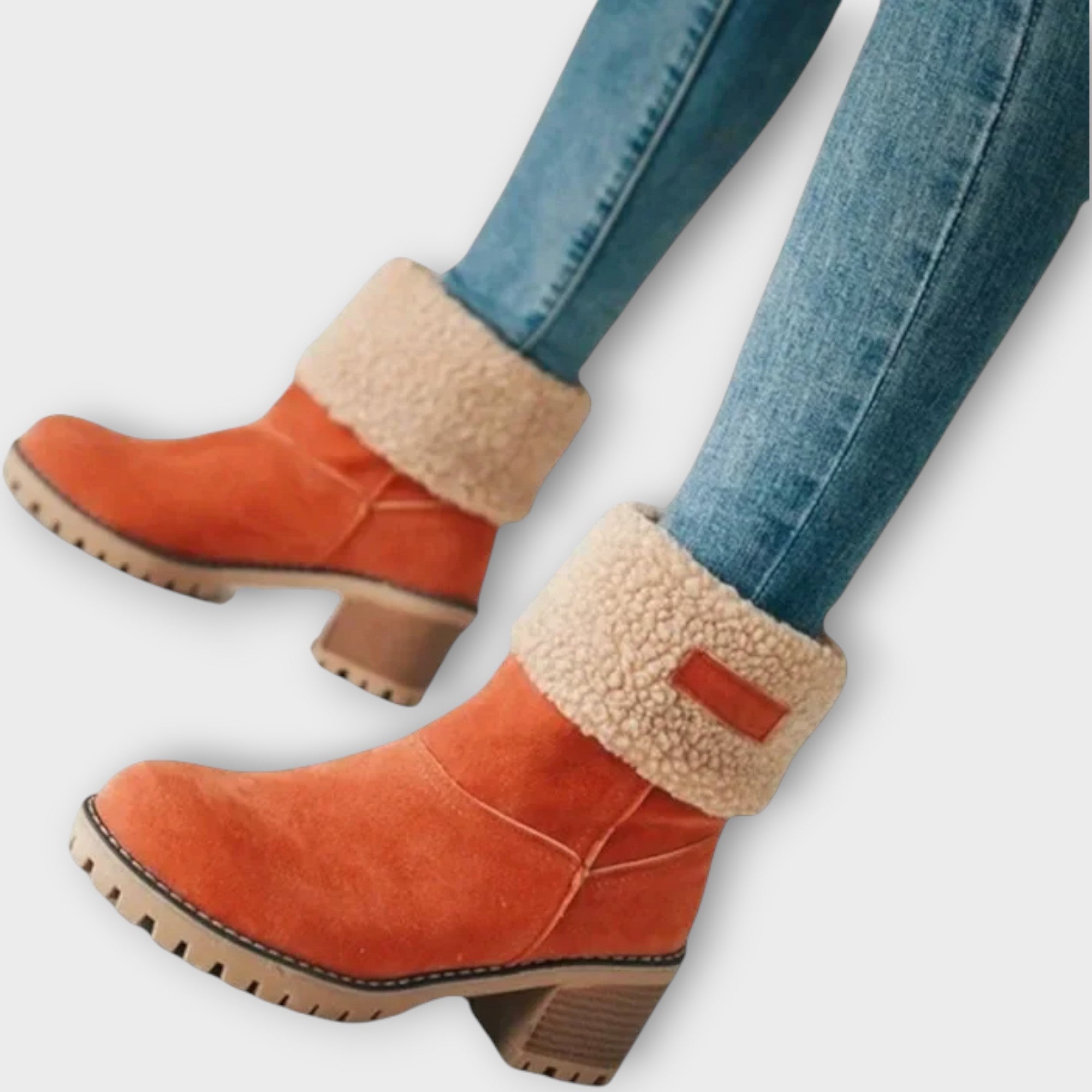 Bottines d'hiver chaudes avec fausse fourrure 