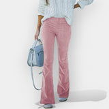 Pantalon taille haute à jambes larges