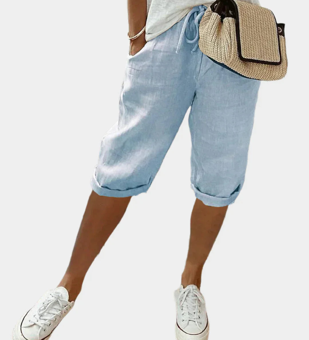 Pantalon élégant en lin pour femme