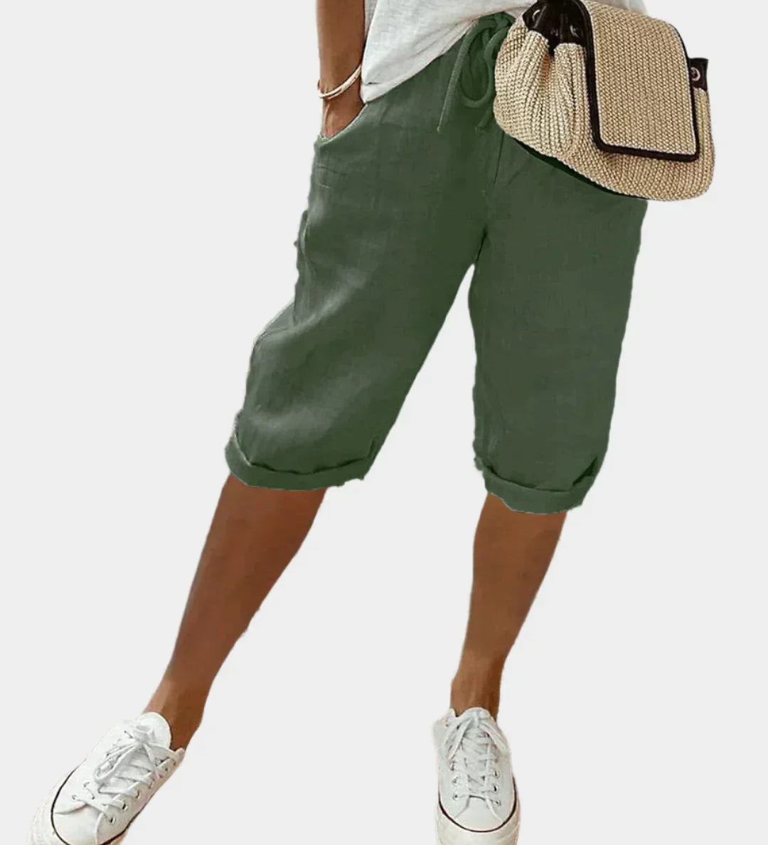 Pantalon élégant en lin pour femme