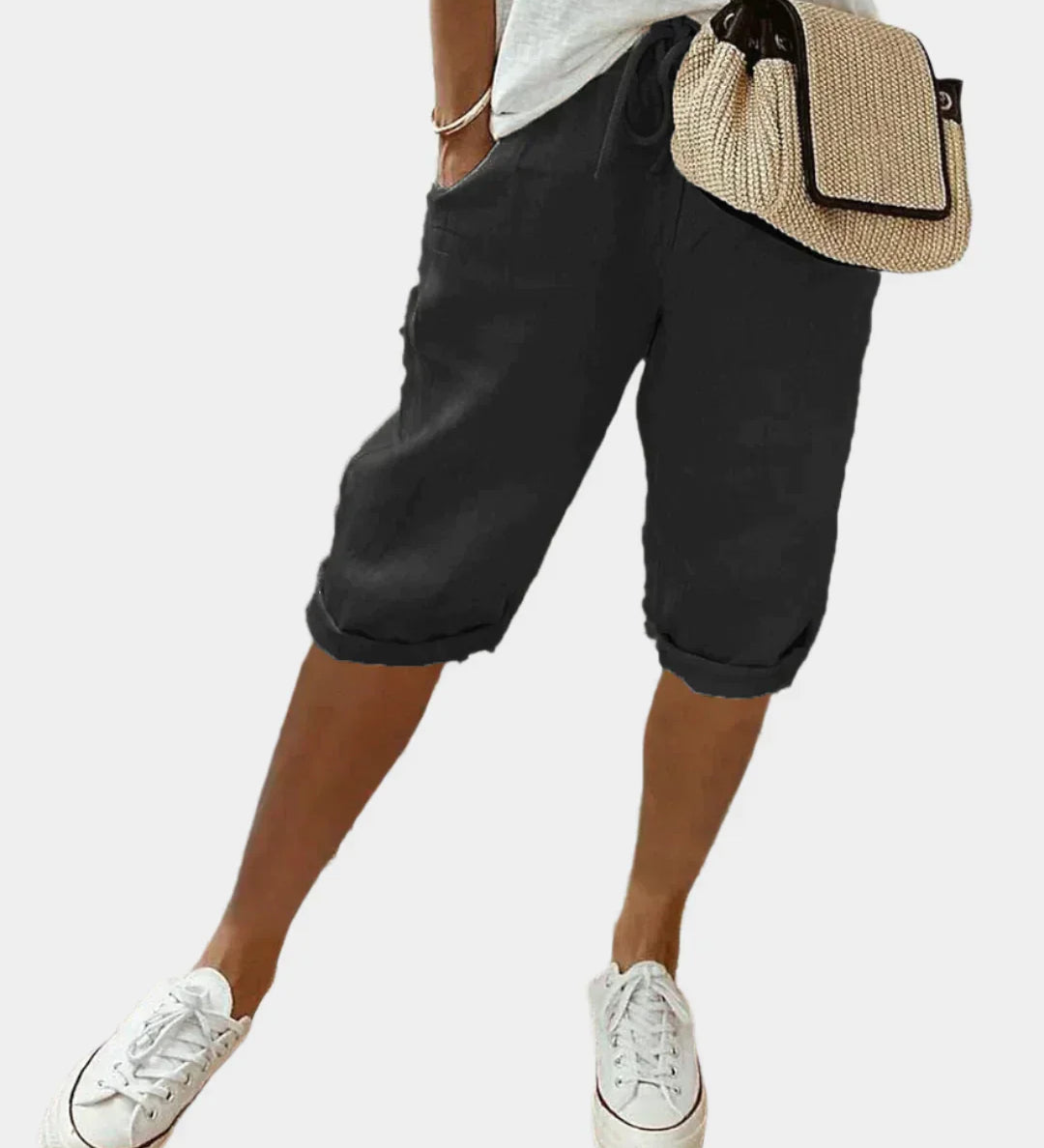 Pantalon élégant en lin pour femme