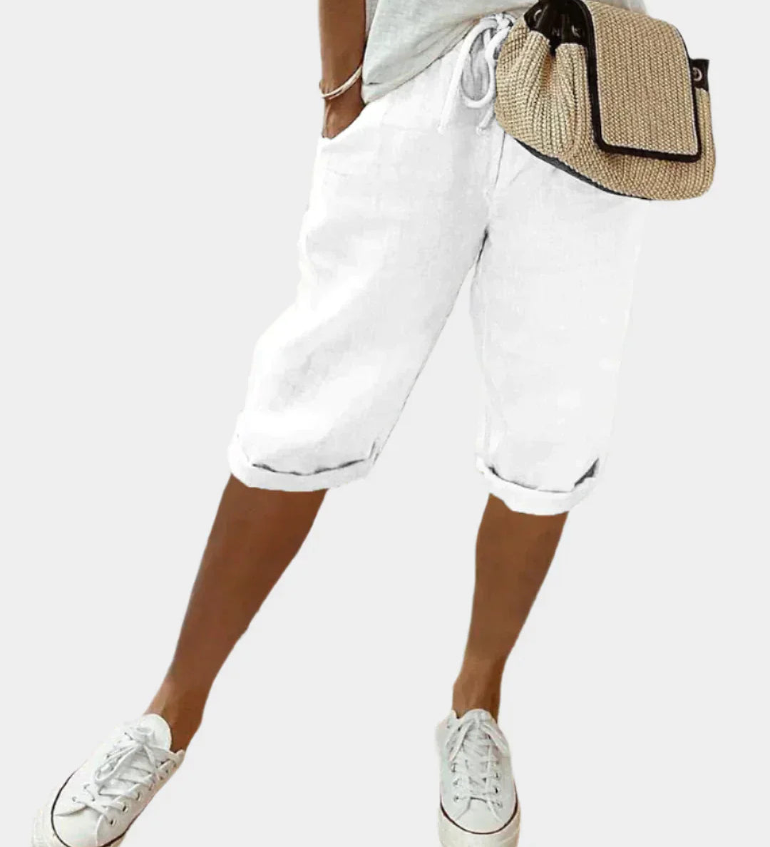 Pantalon élégant en lin pour femme