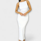 Trudy Luxe – Robe longue élégante sans manches