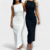 Trudy Luxe – Robe longue élégante sans manches