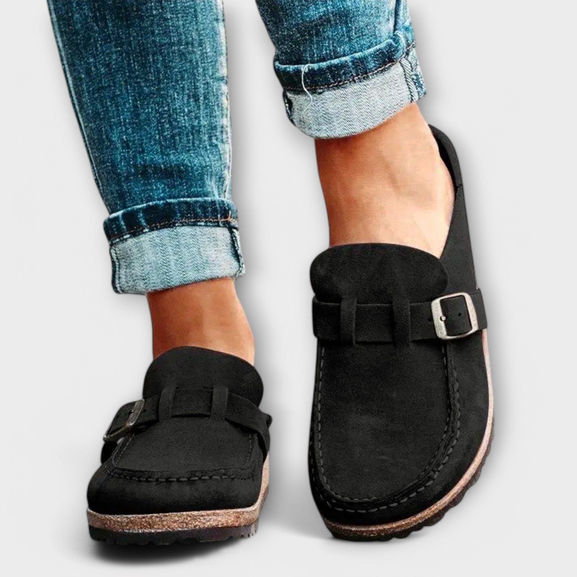 Mocassins orthopédiques pour femmes avec boucle décorative