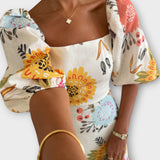 Florine – Robe romantique à manches bouffantes