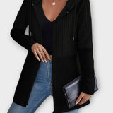 Gilet à capuche zippé texturé 