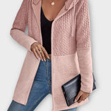 Gilet à capuche zippé texturé 