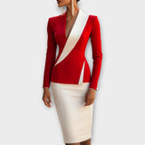 Dalia – Blazer élégant à détails contrastés