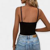 Body avec fines bretelles réglables