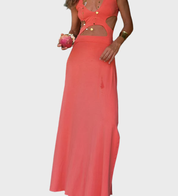 Robe confortable à découpes