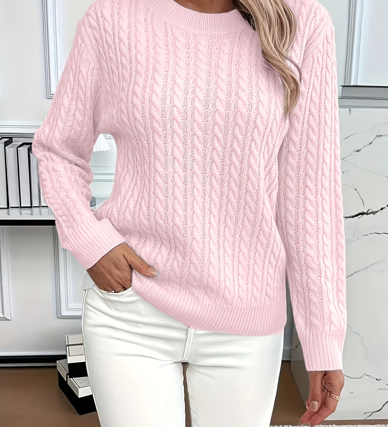 Bernila – Pull en Maille torsadée pour Femme