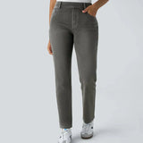 Pantalon taille haute élastique et confortable