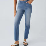 Pantalon taille haute élastique et confortable