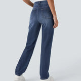 Pantalon taille haute élastique et confortable