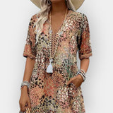 Robe midi fleurie avec style