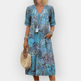 Robe midi fleurie avec style