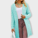 Gilet ouvert en maille torsadée confortable