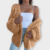 Gilet ouvert en grosse maille confortable