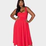 Elenya – Robe midi aérienne aux lignes épurées