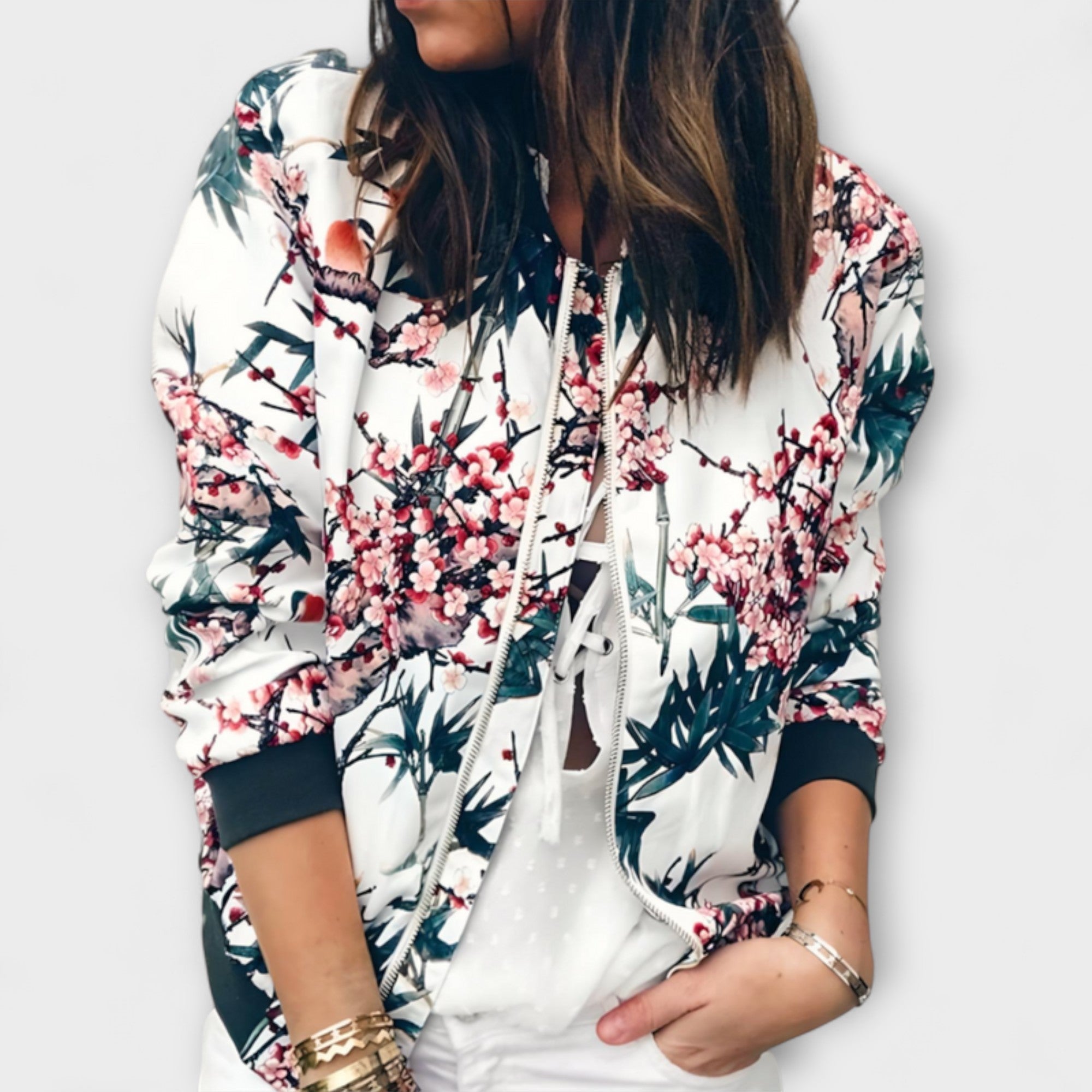 Kaelin – Bomber stylé à motif floral