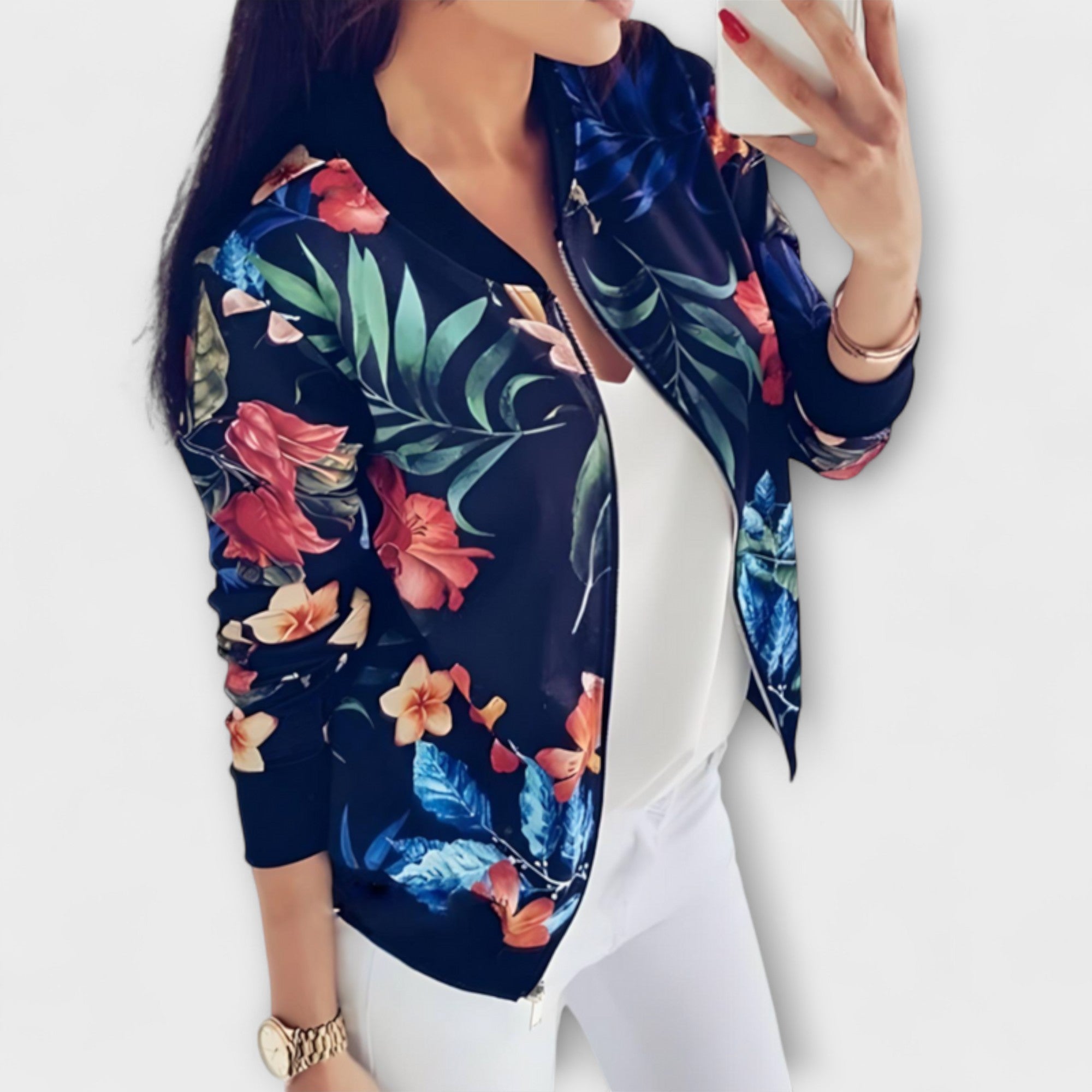 Kaelin – Bomber stylé à motif floral