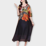 Robe maxi élégante à imprimé floral 