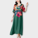 Robe maxi élégante à imprimé floral 