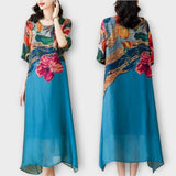 Robe maxi élégante à imprimé floral 